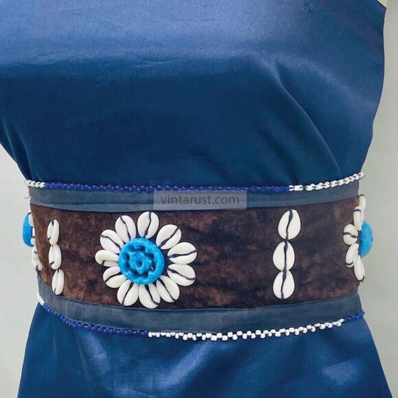 Boho Gypsy Shell Belt: Vintage Kuchi Festival Statement Belt main image 8